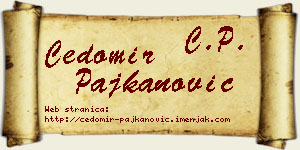 Čedomir Pajkanović vizit kartica